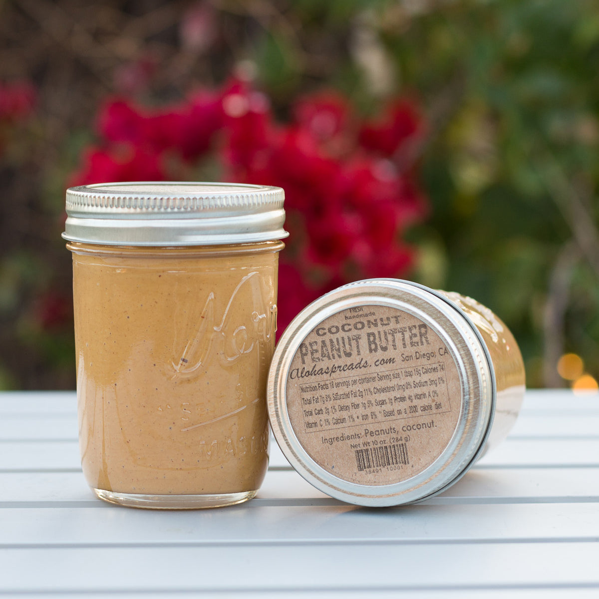 2 Coconut Peanut Butter Jar Aloha Spreads