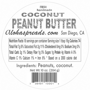 2 Coconut Peanut Butter - Jar